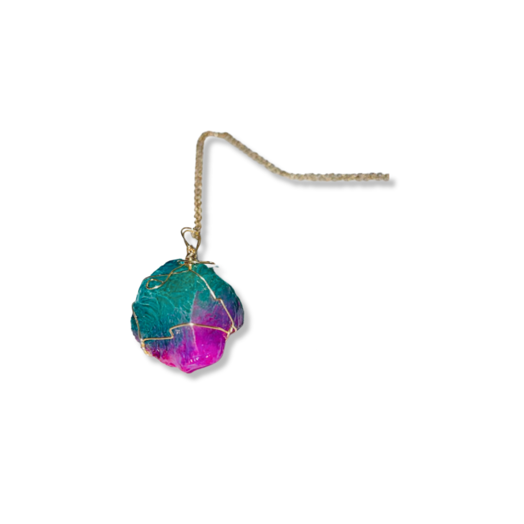 Rainbow Stone Pendant Necklace