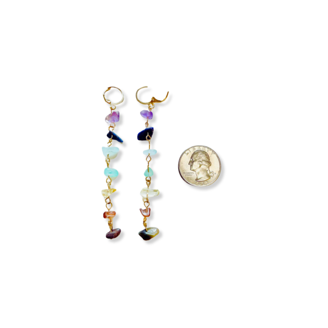 Chakra Stone Dangle Earrings